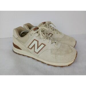 New Balance Men's 10 ML574SOK Wabi Sabi Bone Suede Casual Running Shoes